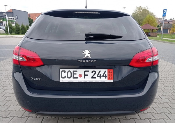 Peugeot 308 cena 31500 przebieg: 190000, rok produkcji 2015 z Zawiercie małe 781